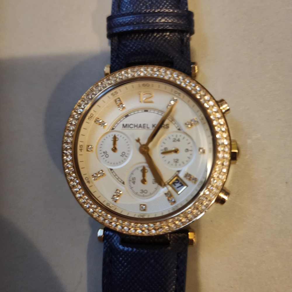 Michael Kors Gold and Blue Watch